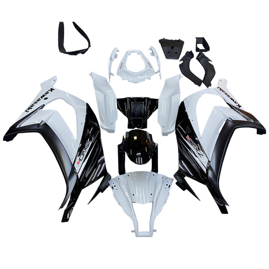 Per Ninja ZX10R 2011-2015 Bianco Carrozzeria Carenatura ABS Stampato Ad Iniezione Plastica Set 6 # Generico