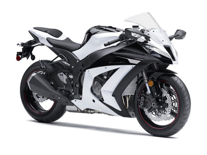 Per Ninja ZX10R 2011-2015 Bianco Carrozzeria Carenatura ABS Stampato Ad Iniezione Plastica Set 6 # Generico