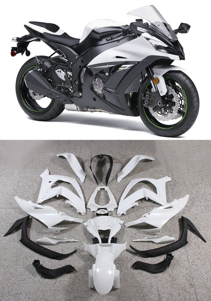 Carene 2011-2015 Plastiche Kawasaki ZX10R Ninja Bianco Nero ZX10R Racing Generico