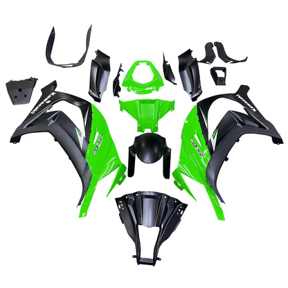 Per Ninja ZX10R 2011-2015 Verde Nero Carrozzeria Carenatura ABS Stampato Ad Iniezione Plastica Set 8 # Generico