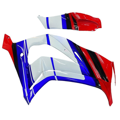 Per Ninja ZX10R 2011-2015 Rosso Bianco Blu Carrozzeria Carenatura ABS Plastica stampata ad iniezione Set 10 # Generico