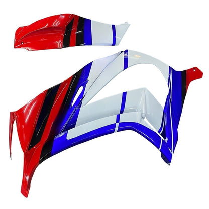 Per Ninja ZX10R 2011-2015 Rosso Bianco Blu Carrozzeria Carenatura ABS Plastica stampata ad iniezione Set 10 # Generico