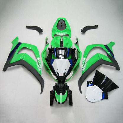 Amotopart Kawasaki ZX10R 2011-2015 kit di rivestimento verde nero