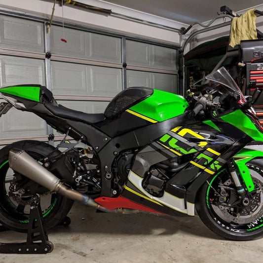 Amotopart Kawasaki ZX10R 2011-2015 kit di carenatura bianca verde nero
