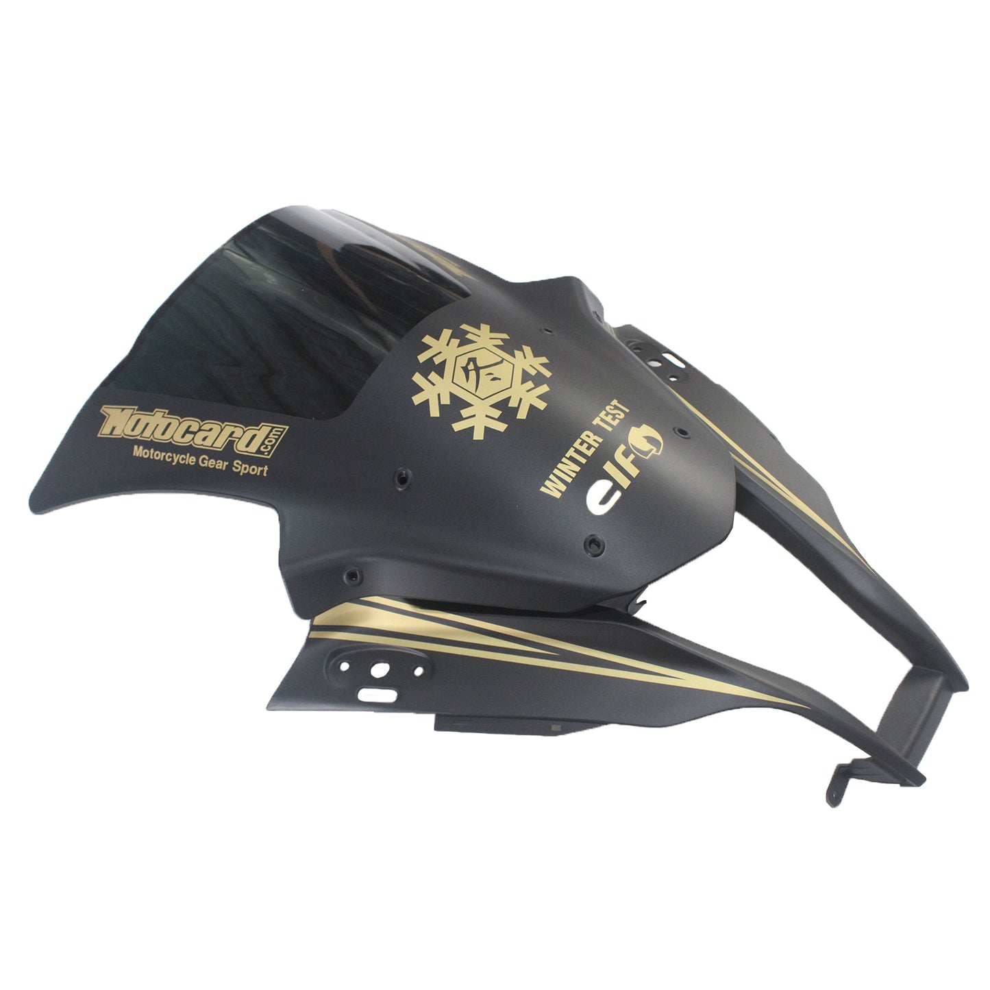 Amotopart Kawasaki ZX10R 2011-2015 Matt Schwarz con un kit di rivestimento adesivo dorato