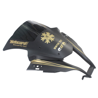Amotopart Kawasaki ZX10R 2011-2015 Matt Schwarz con un kit di rivestimento adesivo dorato