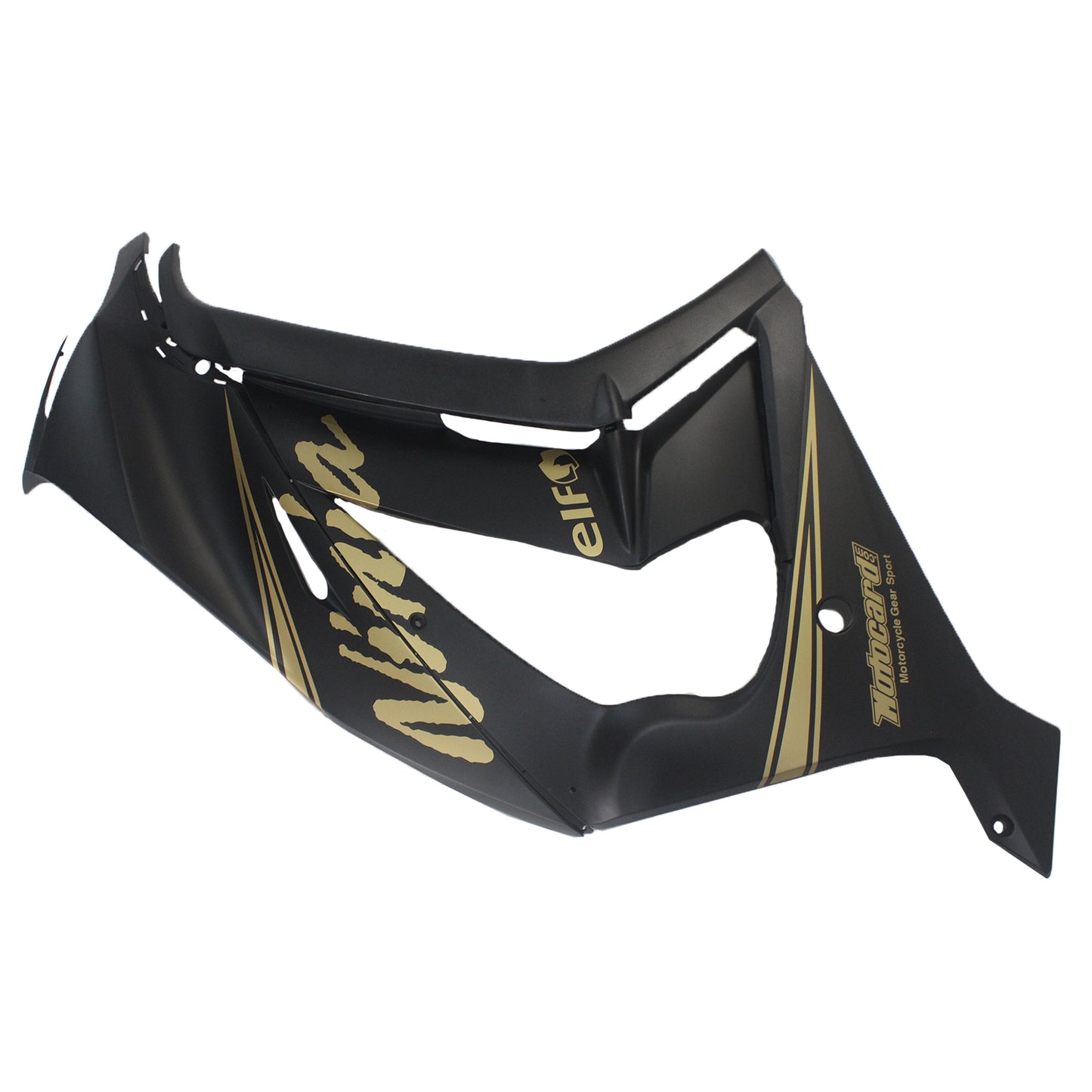 Amotopart Kawasaki ZX10R 2011-2015 Matt Schwarz con un kit di rivestimento adesivo dorato