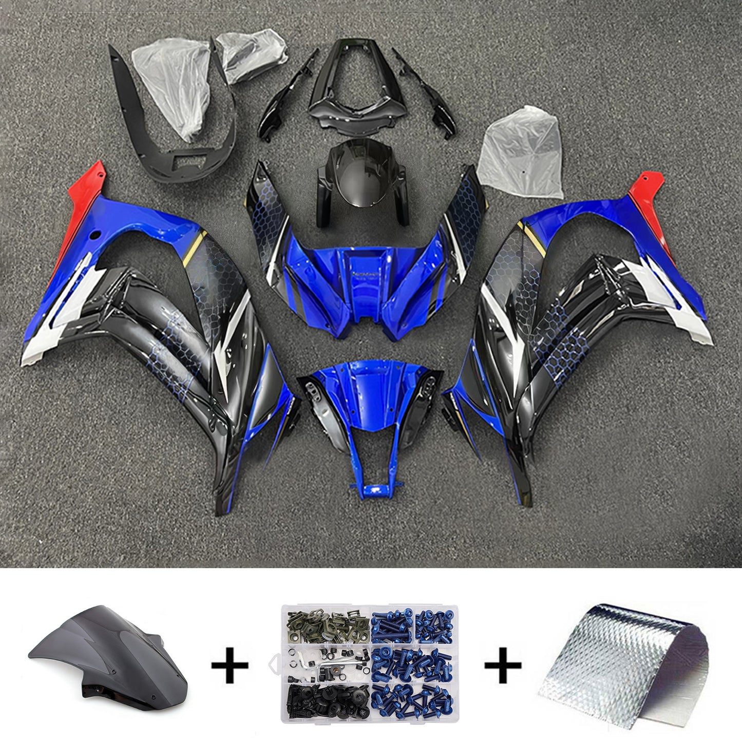 Kit carenatura iniezione in plastica ABS adatto per Kawasaki ZX10R 2011-2015