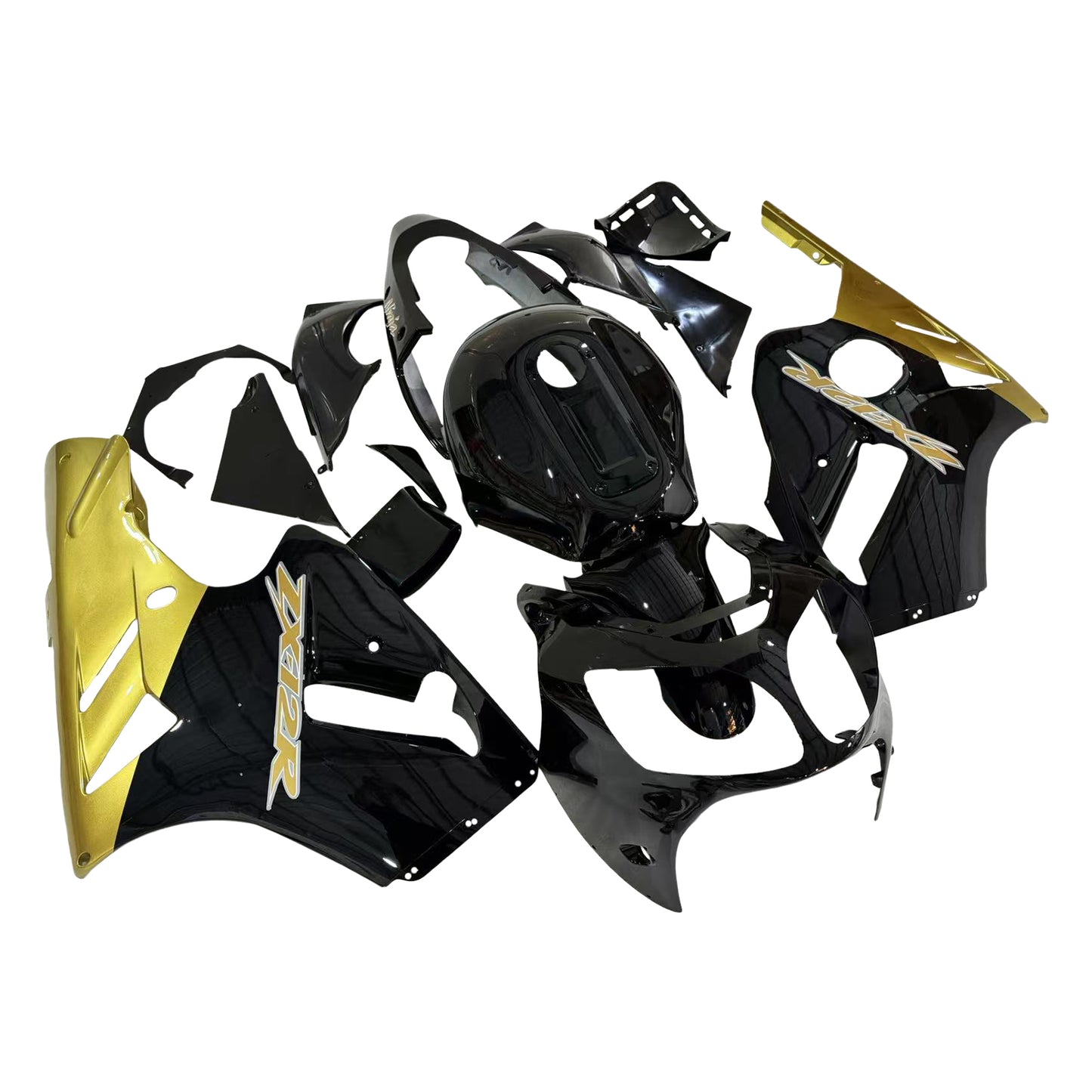 Amotopart 2000-2001 Kawasaki ZX12R Cladding Black & Gold Kit