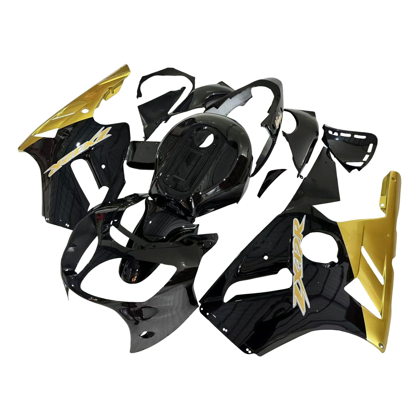Carene 2000-2001 Kawasaki ZX12R Nero &amp; Oro ZX12R Racing Generico