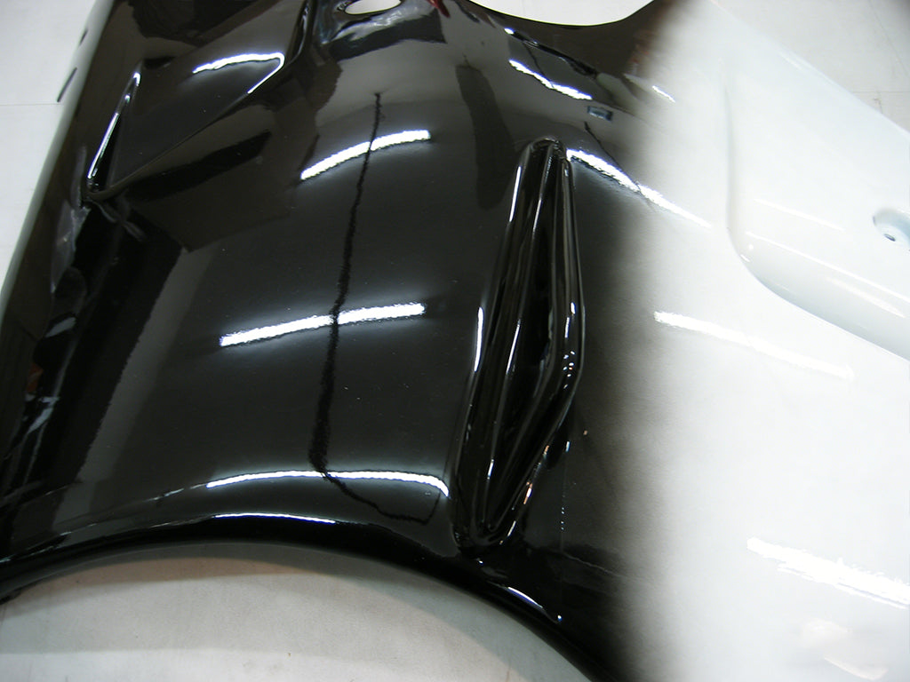 Per Ninja ZX12R 2000-2001 Nero Bianco West Carrozzeria Carena ABS Stampato ad iniezione Plastica Set 4 # Generico