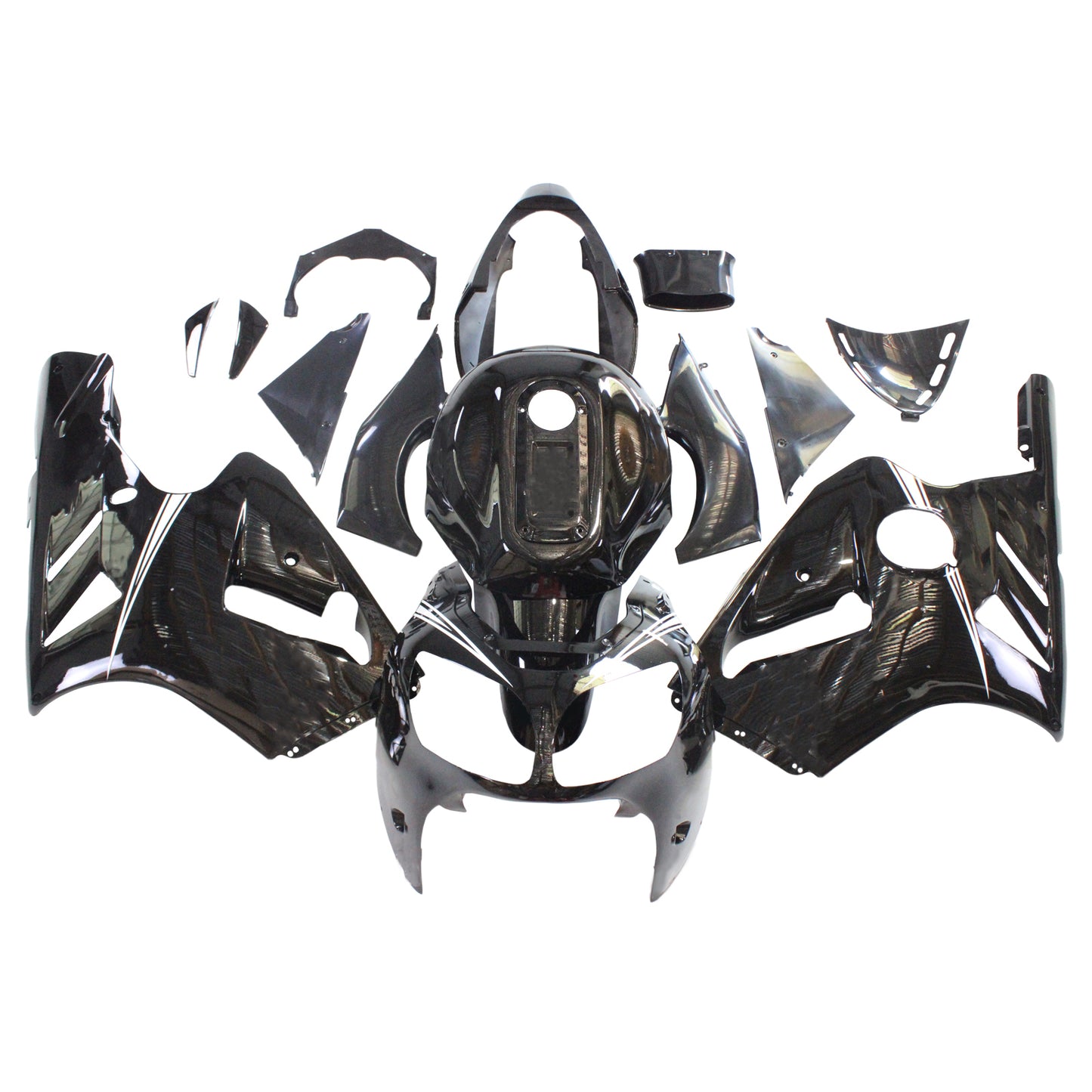 Amotopart Kawasaki 2000-2001 ZX12R Black con kit di vendita del logo Wei? EM