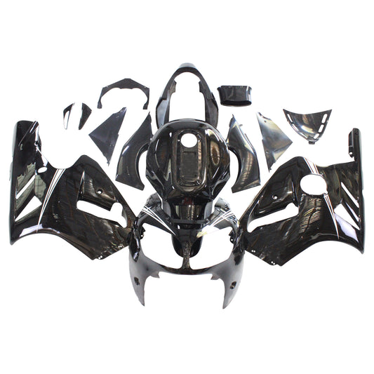 Amotopart Kawasaki 2000-2001 ZX12R Black con kit di vendita del logo Wei? EM