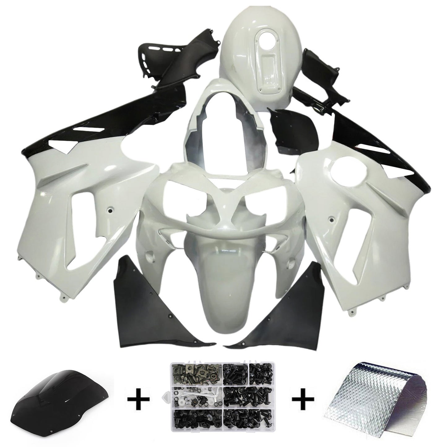 Kit carenatura iniezione Kawasaki ZX12R 2000-2001 Carrozzeria plastica ABS