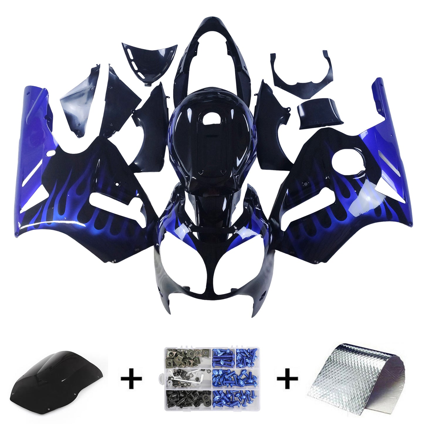 Kit carenatura iniezione Kawasaki ZX12R 2000-2001 Carrozzeria plastica ABS
