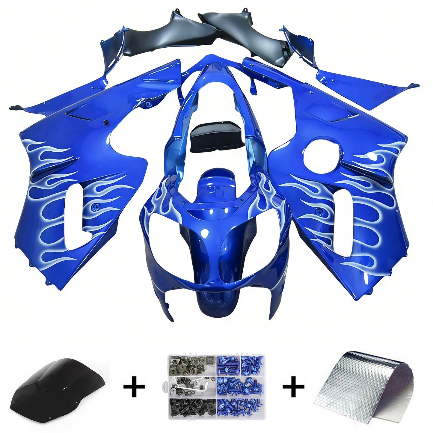 Kit carenatura iniezione Kawasaki ZX12R 2000-2001 Carrozzeria plastica ABS