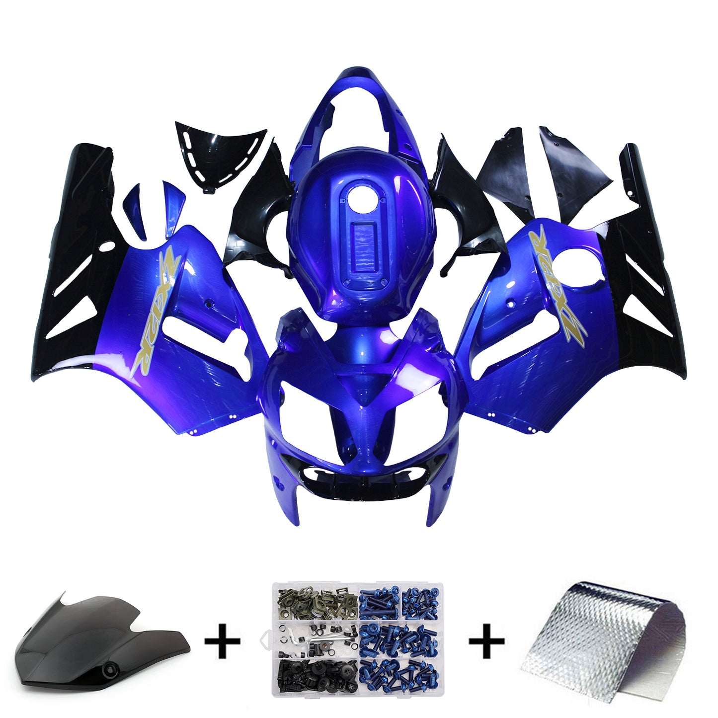 Carene Kawasaki ZX12R Ninja Blu Nero ZX12R Racing (2002-2005) Generic