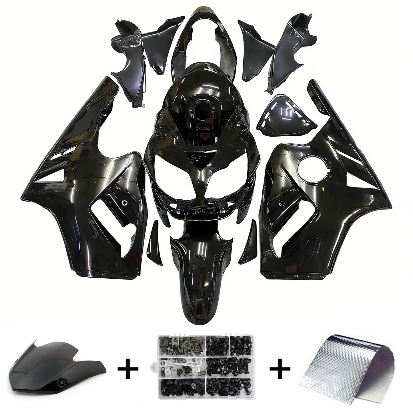Amotopart 2002-2005 Kawasaki ZX12R Kit nero rivestito