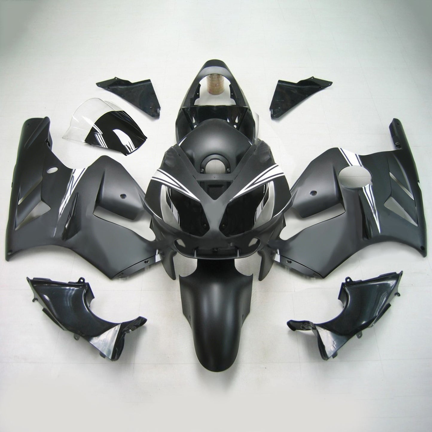 Kit carenatura Bodywork ABS in plastica adatta per Kawasaki ZX12R 2002-2005