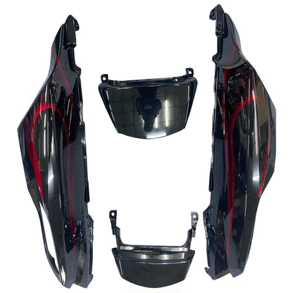 Carene 2006-2011 Kawasaki ZX14R Black & Red Flame Ninja Racing Generico