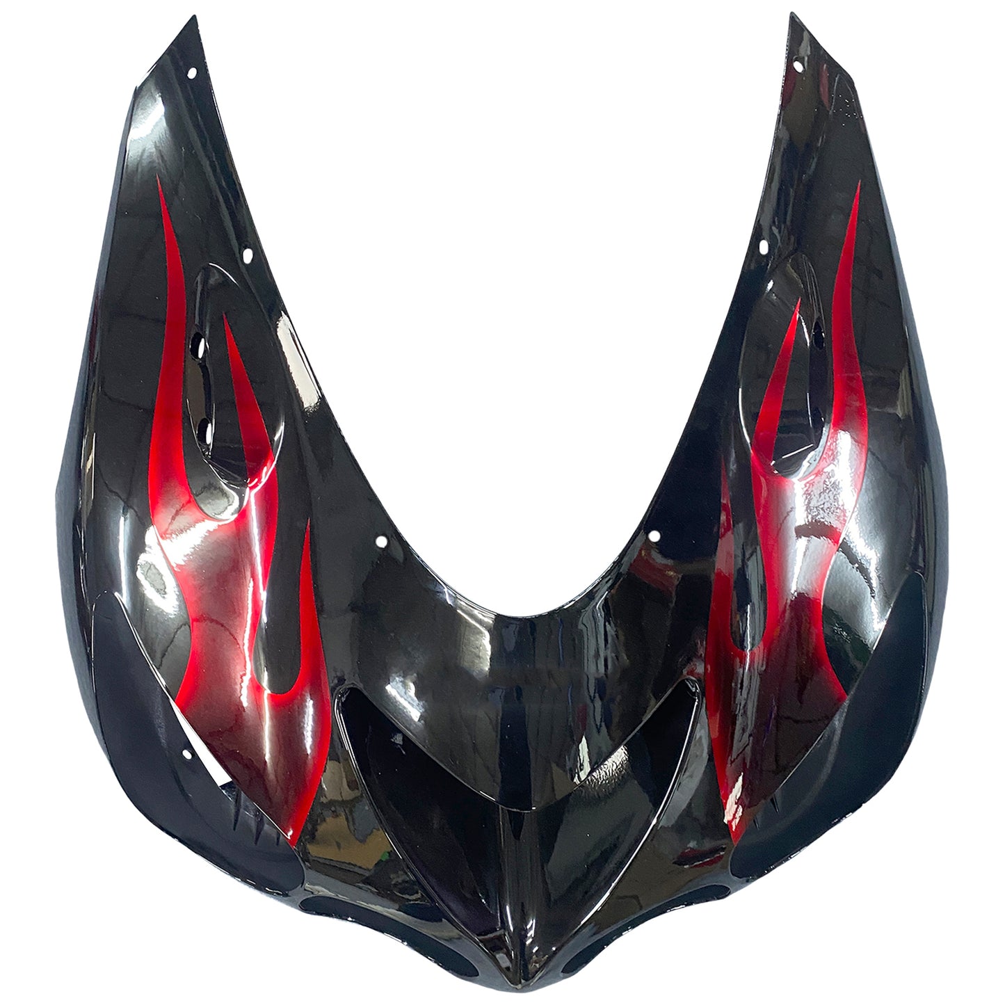 Carene 2006-2011 Kawasaki ZX14R Black & Red Flame Ninja Racing Generico