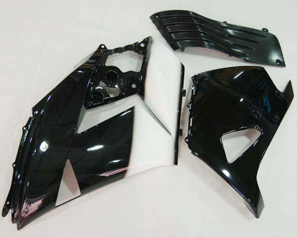 Per Ninja ZX14R 2006-2011 Nero Bianco West Carrozzeria Carena ABS Stampato ad iniezione Plastica Set 3 # Generico