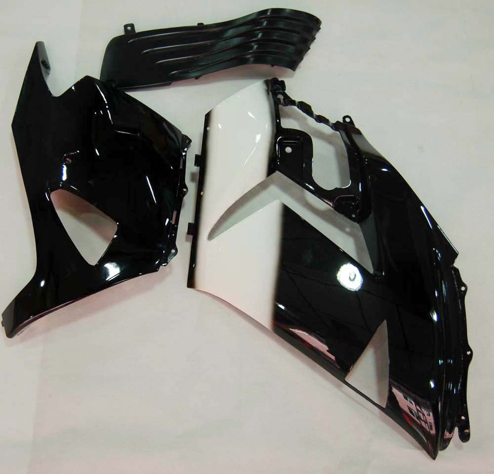 Per Ninja ZX14R 2006-2011 Nero Bianco West Carrozzeria Carena ABS Stampato ad iniezione Plastica Set 3 # Generico