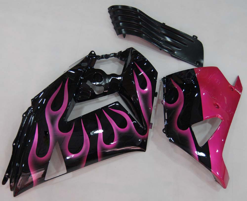 Per Ninja ZX14R 2006-2011 Nero e Viola Carrozzeria Carenatura ABS Stampato Ad Iniezione Plastica Set 4 # Generico