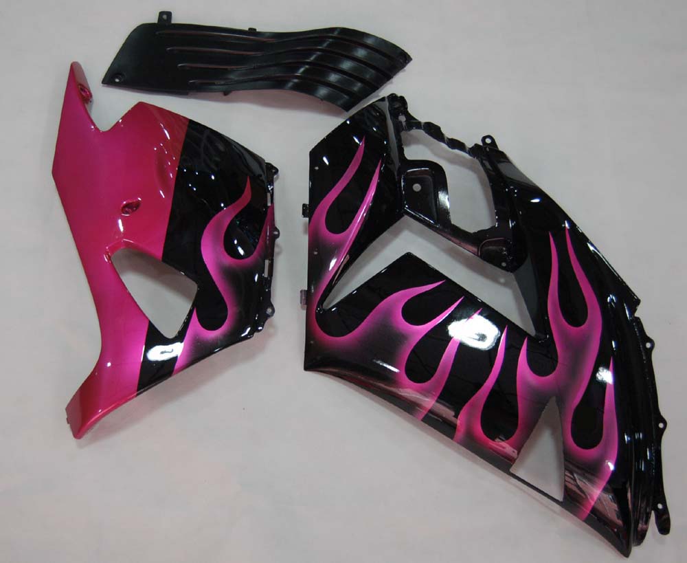Per Ninja ZX14R 2006-2011 Nero e Viola Carrozzeria Carenatura ABS Stampato Ad Iniezione Plastica Set 4 # Generico
