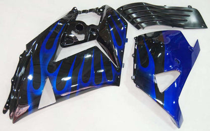 Carene 2006-2011 Kawasaki ZX14R Black &amp; Blue Flame Ninja Racing Generico