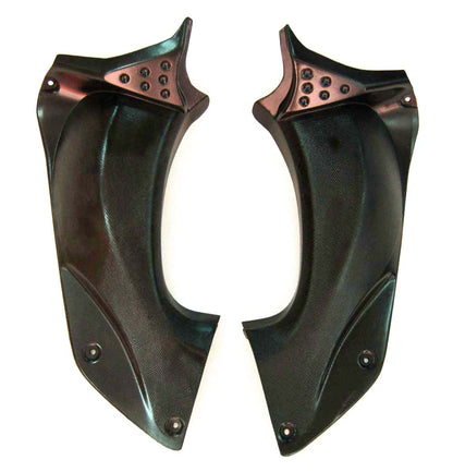 Per Ninja ZX14R 2006-2011 Black &amp; Blue Flame Carrozzeria Carenatura ABS Plastica stampata ad iniezione Set 5 # Generico