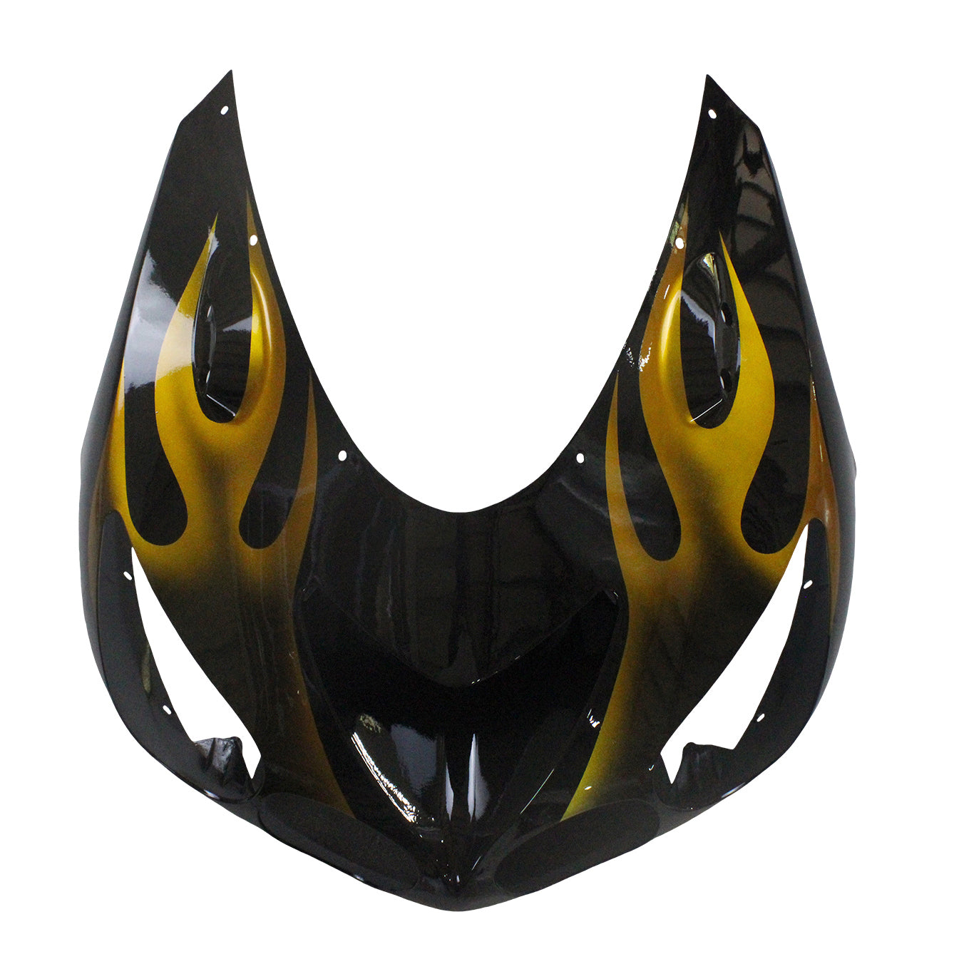 Carene 2006-2011 Kawasaki ZX14R Black &amp; Gold Flame Ninja Generico