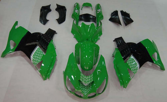 Carene 2006-2011 Kawasaki ZX14R Verde Nero No.56 Nakano Racing Generic