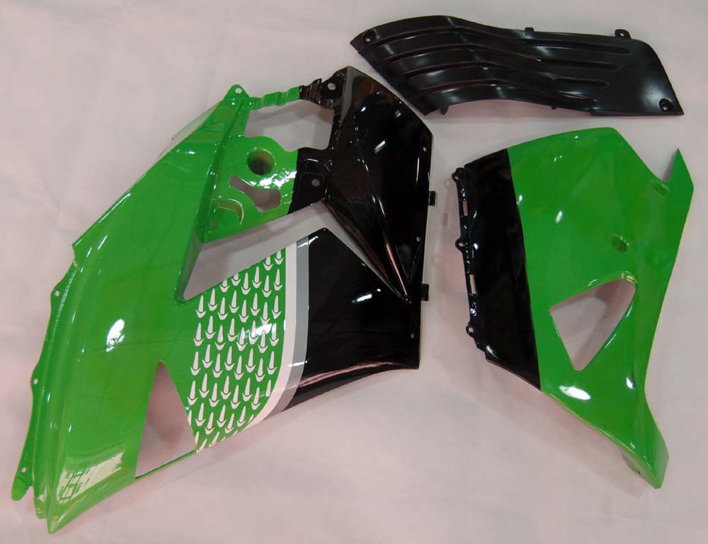 Per Ninja ZX14R 2006-2011 Green Black Nakano Carrozzeria Carenatura ABS Stampato ad iniezione Plastica Set 7 # Generico