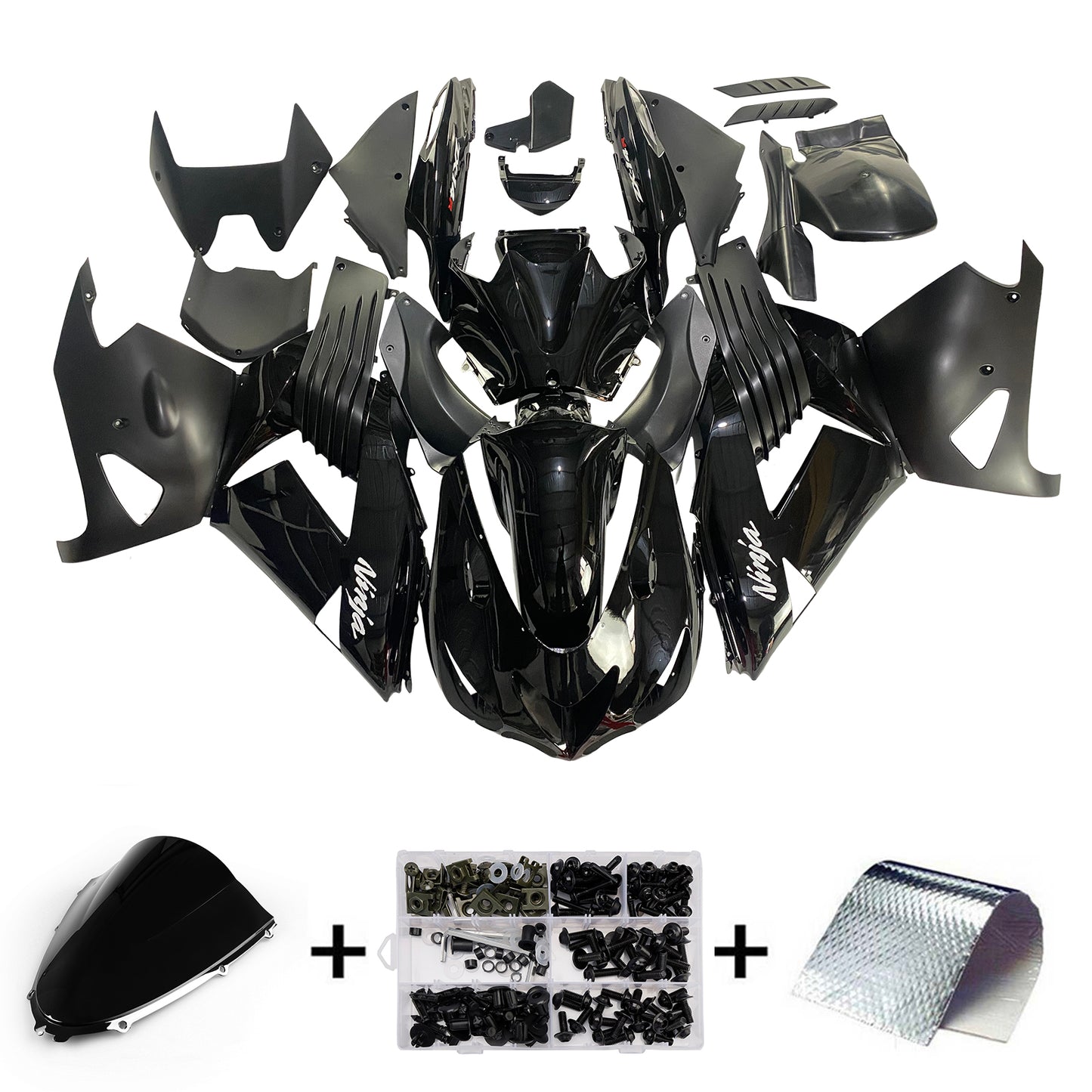 Carene 2006-2011 Kawasaki ZX14R Nero Ninja Generico