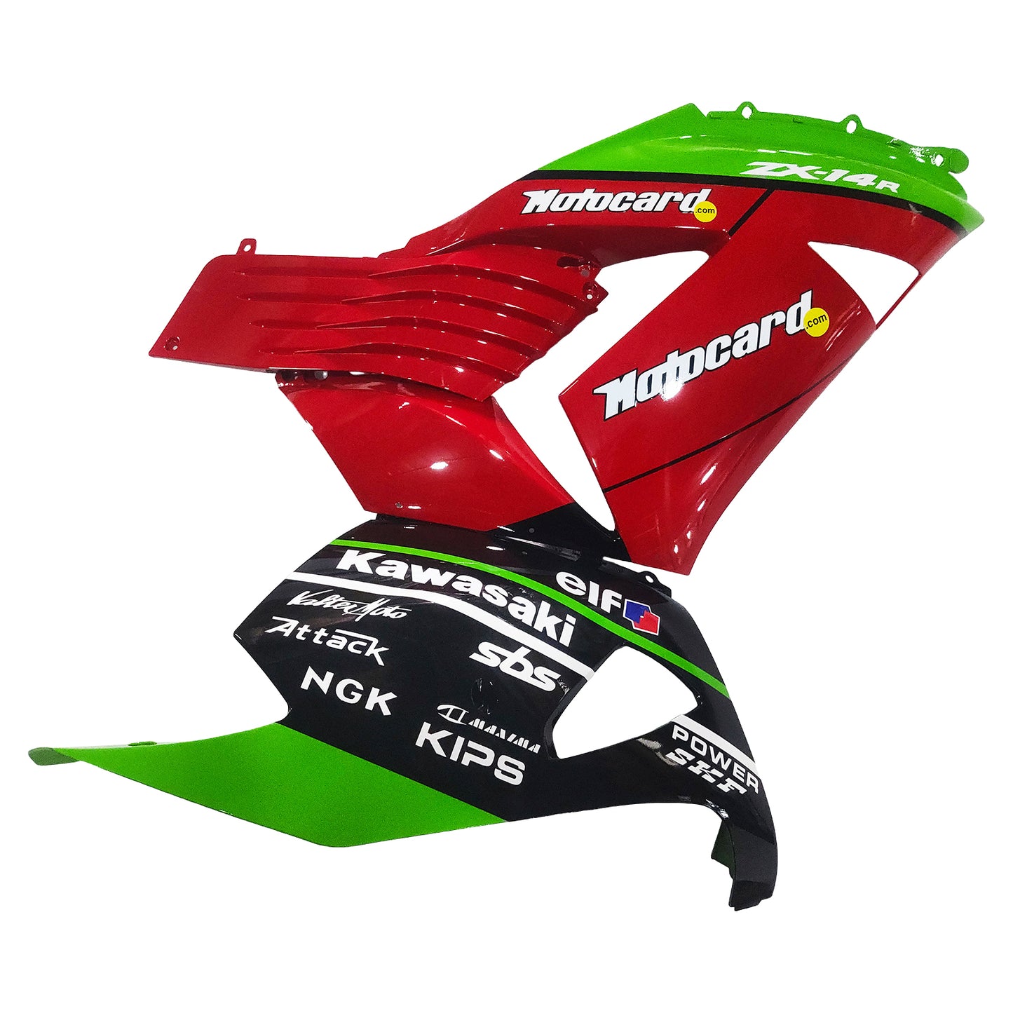 Amotopart Kawasaki ZX14R 2006-2011 Kit carena Carrozzeria Plastica ABS