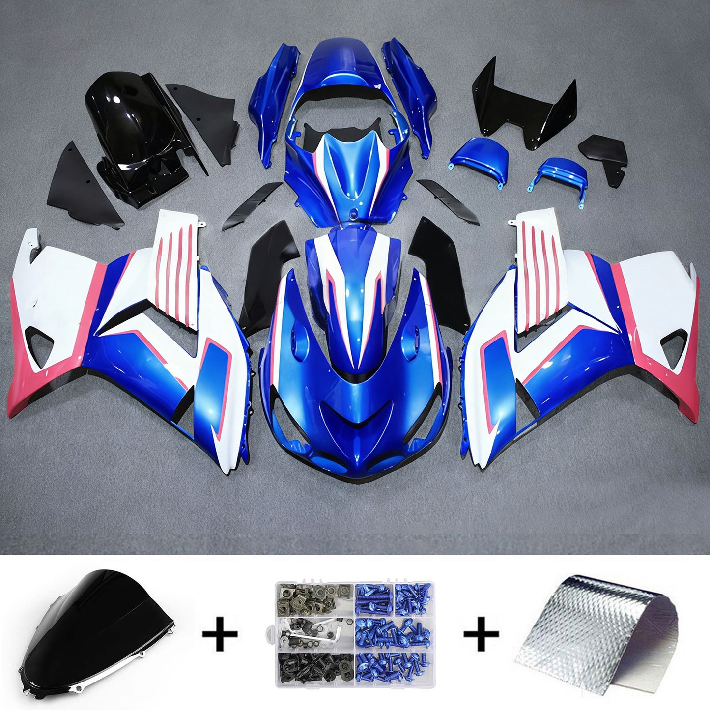 Amotopart Kawasaki ZX14R 2006-2011 Kit carena Carrozzeria Plastica ABS