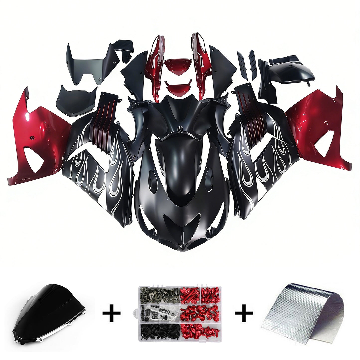 Carrozzeria kit carenatura iniezione Kawasaki ZX14R ZZR1400 2006-2011