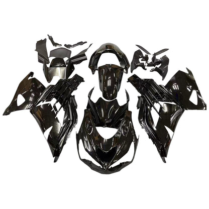Per Ninja ZX14R 2012-2021 Nero Carrozzeria Carenatura ABS Stampato Ad Iniezione Plastica Set 1 # Generico
