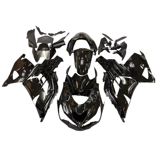 Per Ninja ZX14R 2012-2021 Nero Carrozzeria Carenatura ABS Stampato Ad Iniezione Plastica Set 1 # Generico