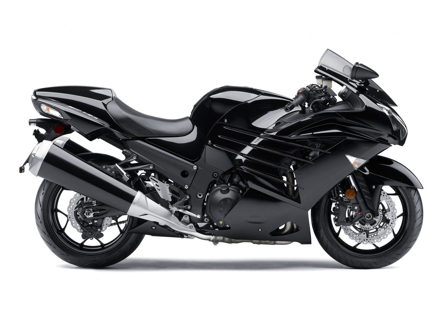 Per Ninja ZX14R 2012-2021 Nero Carrozzeria Carenatura ABS Stampato Ad Iniezione Plastica Set 1 # Generico