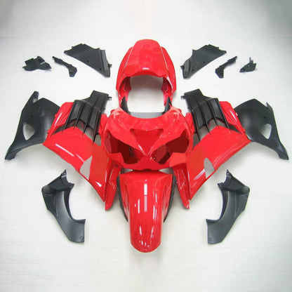 Per Ninja ZX14R 2012-2021 Rosso Carrozzeria Carenatura ABS Stampato Ad Iniezione Plastica Set 5 # Generico