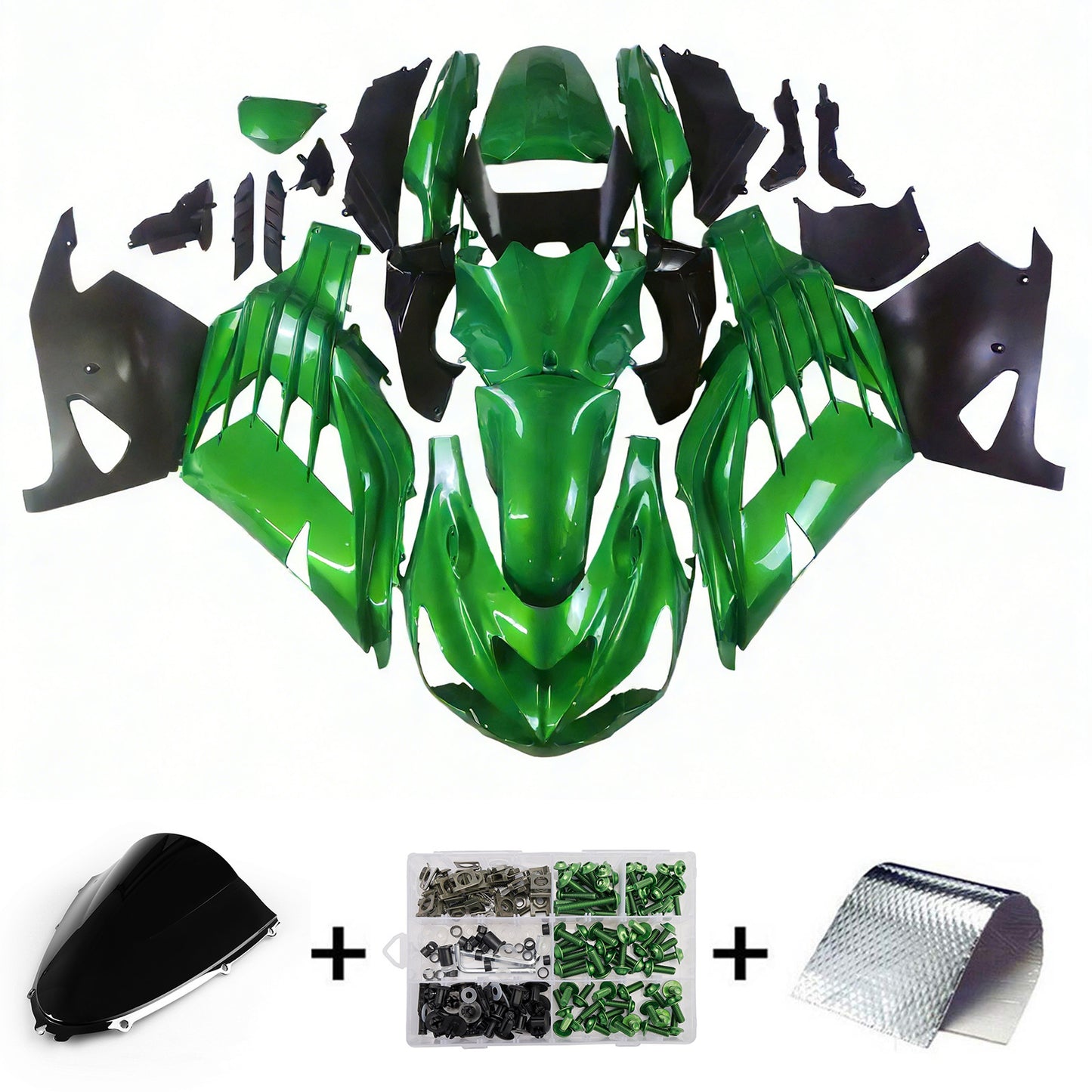 Carene Plastiche 2012-2021 Kawasaki ZX14R Ninja Verde Generico