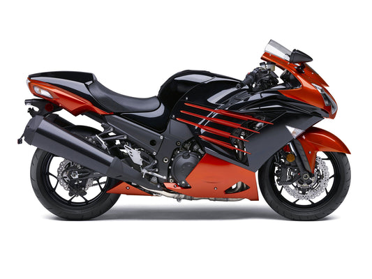 Per Ninja ZX14R 2012-2021 Arancione Nero Carrozzeria Carenatura ABS Plastica stampata ad iniezione Set 9 # Generico