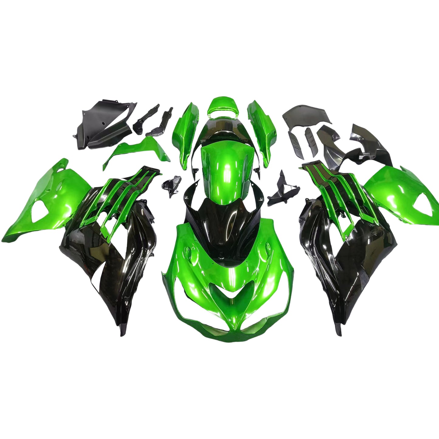 Per Ninja ZX14R (2012-2021) Carrozzeria Carenatura ABS Stampato ad iniezione Plastica Set 11 colori Generico