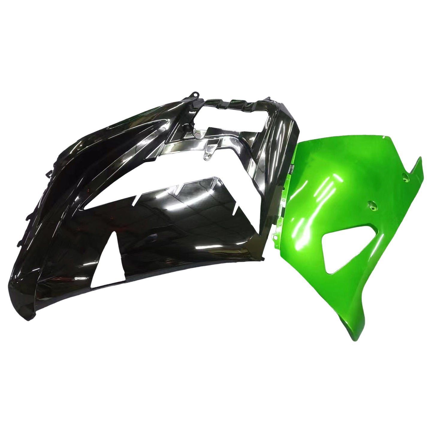 Amotopart Kawasaki 2012-2021 ZX14R Black Mix Green Fearing Kit