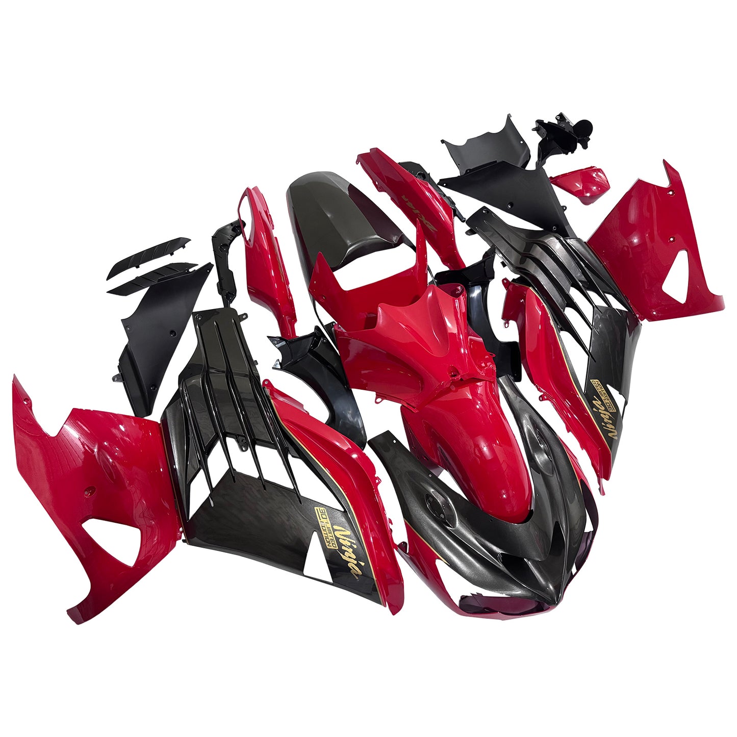Carenature Plastiche 2012-2021 Kawasaki ZX14R Ninja Rosso Bronzo Generico