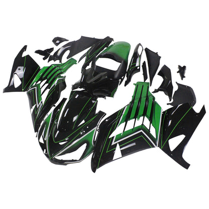 Amotopart Kawasaki 2012-2021 ZX14R Nero con kit di paura verde