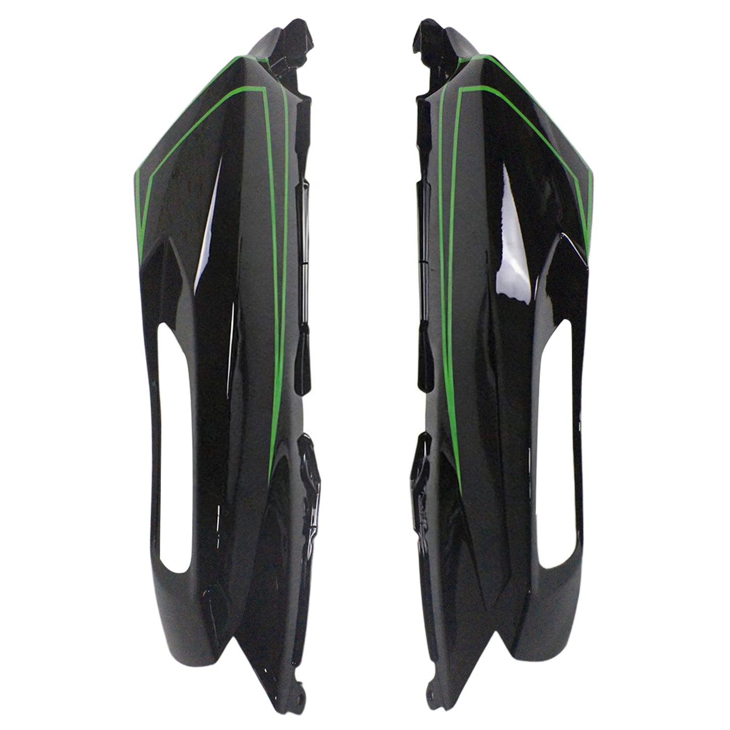 Amotopart Kawasaki 2012-2021 ZX14R Nero con kit di paura verde