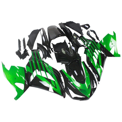 Amotopart Kawasaki 2012-2021 ZX14R Green Black Fearing Kit
